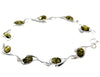 Beautiful Designer Silver Hearts Bracelet set with Baltic Amber - GL529