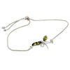 Beautiful Designer Silver Butterfly Bracelet set with Baltic Amber - GL534