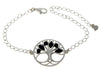 Tree of Life Adjustable 925 Sterling Silver Bracelet with Amber - GL535