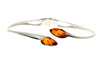 Beautiful Designer Silver Bracelet set with Baltic Amber - GL541 - SilverAmberJewellery