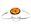 Load image into Gallery viewer, 925 Sterling Silver &amp; Baltic Amber Classic Solid Bangle - GL546