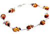 Load image into Gallery viewer, 925 Sterling Silver &amp; Genuine Baltic Amber Modern Link Bracelet - GL557