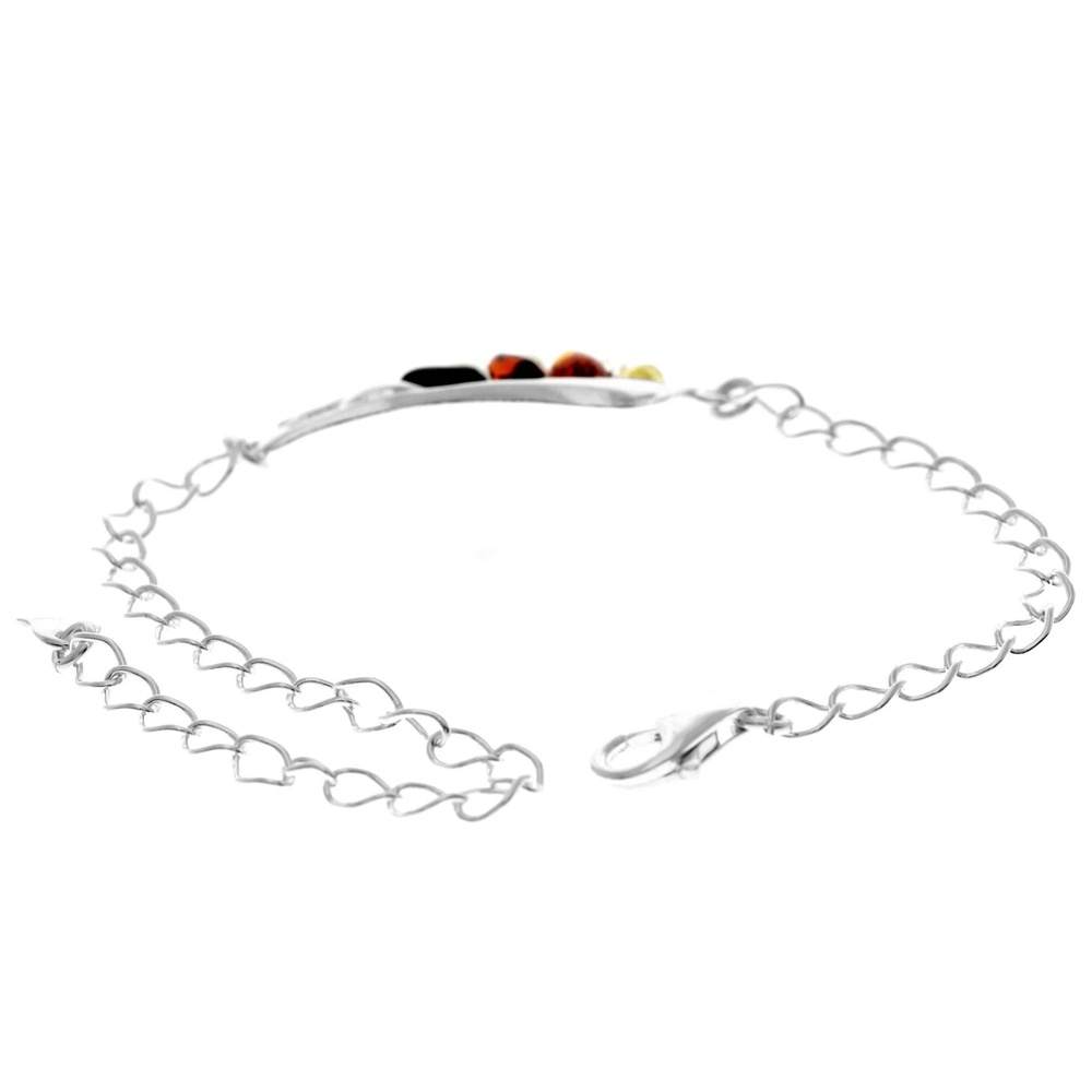 Beautiful Designer Silver Angel Wing Bracelet set with Baltic Amber - GL559