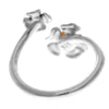 Load image into Gallery viewer, 925 Sterling Silver &amp; Genuine Baltic Amber Flowers Adjustable Ring - GL748