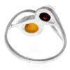 Load image into Gallery viewer, 925 Sterling Silver &amp; Genuine Baltic Amber 2 Stones Classic Ring - GL749