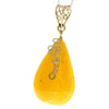 Load image into Gallery viewer, 925 Sterling Silver Gold Plated with 14 ct Gold &amp; Genuine Lemon Baltic Amber Exclusive Unique Pendant - GPD002