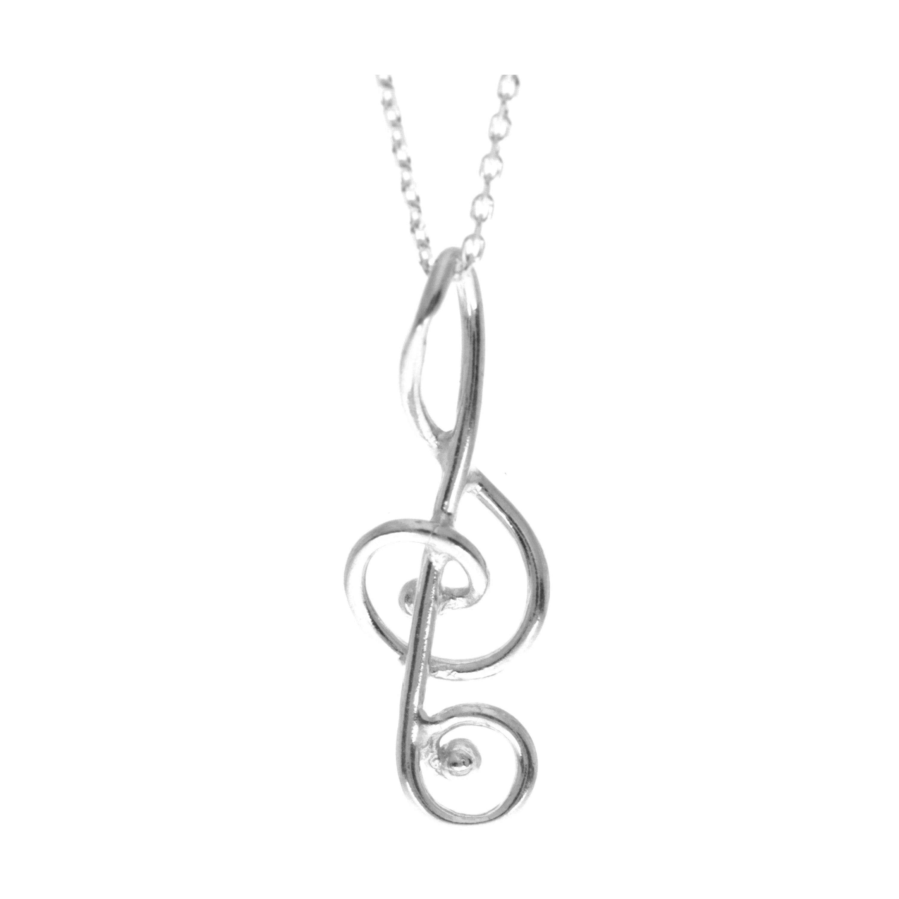 925 Sterling Silver Classic Clef Pendant- GS201