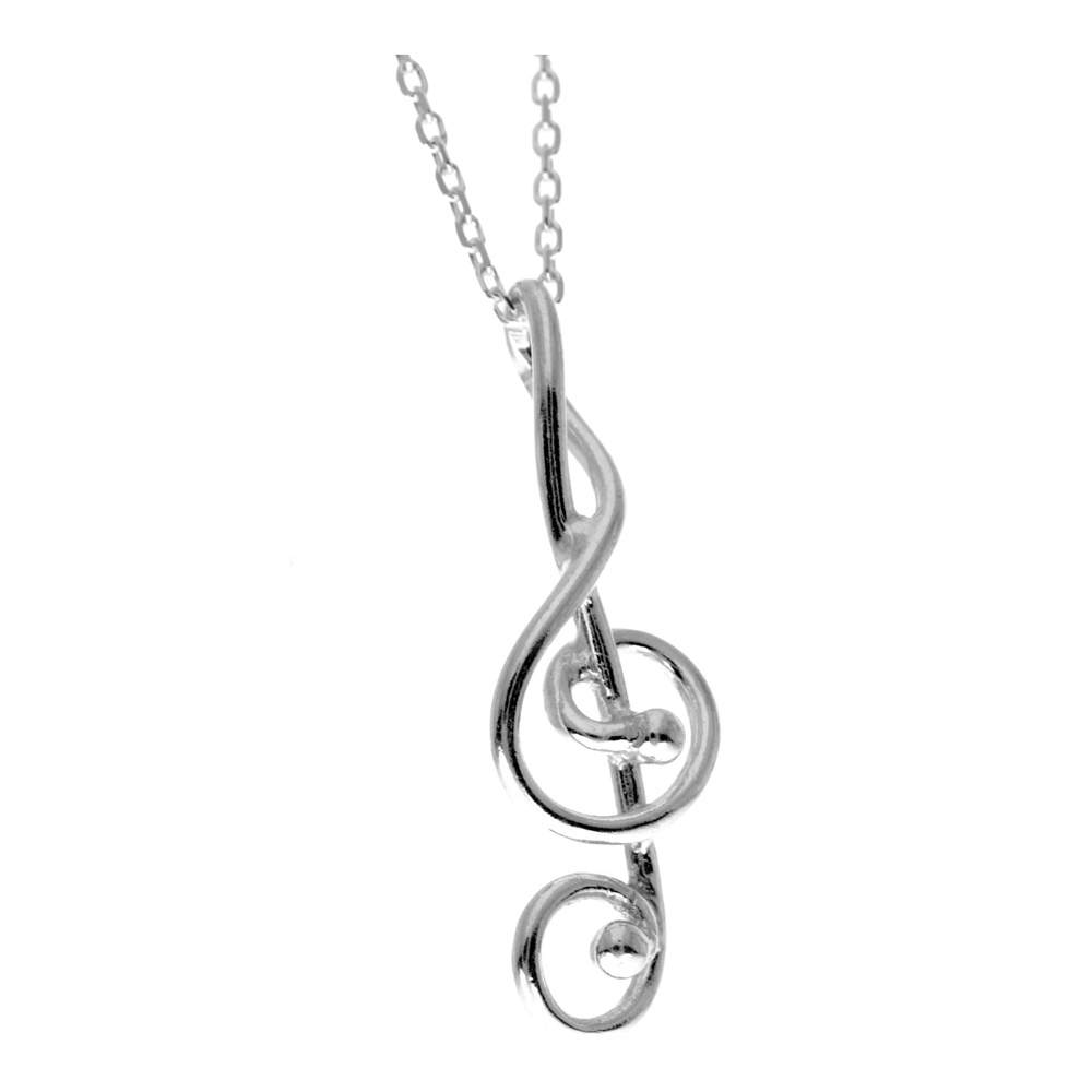 925 Sterling Silver Classic Clef Pendant- GS201