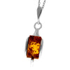 925 Sterling Silver & Genuine Baltic Amber Classic Heart Pendant K247