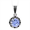 925 Sterling Silver &  with Cubic Zirconia's Modern Pendant -KSP01