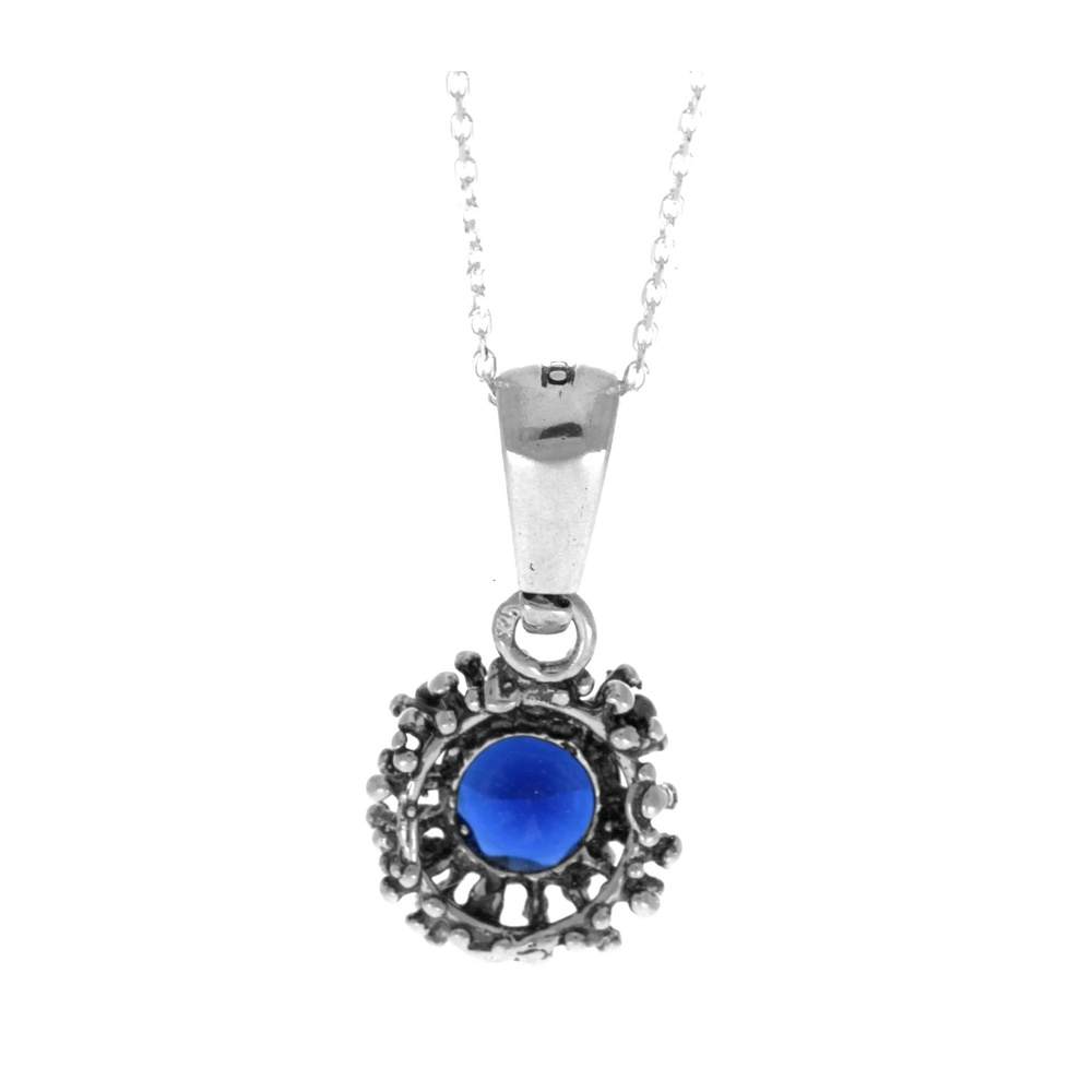 925 Sterling Silver & with Cubic Zirconia's Modern Pendant -KSP03