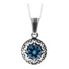 925 Sterling Silver & with Cubic Zirconia's Modern Pendant -KSP06