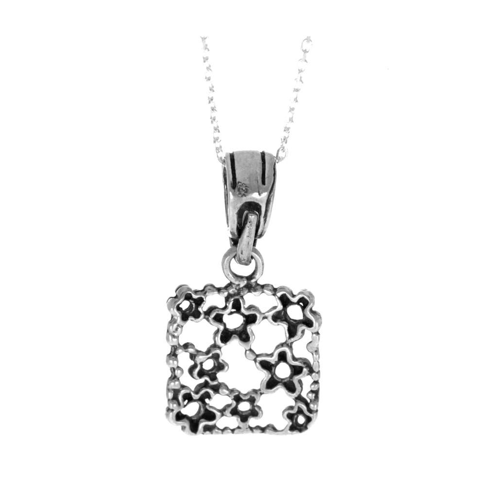 925 Sterling Silver Classic Flowers Pendant- KSP14