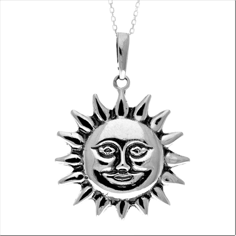 925 Steling Silver Classic Sun Pendant - KSP160