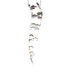 925 Sterling Silver & Genuine Baltic Amber Modern  Long Pendant - M324