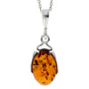 Load image into Gallery viewer, 925 Sterling Silver &amp; Genuine Baltic Amber Classic Pendant - M335