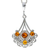 Load image into Gallery viewer, 925 Sterling Silver &amp; Genuine Baltic Amber Classic Pendant - M391