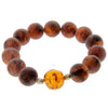 Load image into Gallery viewer, Genuine Raw Baltic Amber Adjustable Beaded Bracelet for Men - MB015