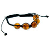 Genuine Baltic Amber Adjustable Bracelet for Men with Amber Balls - MB020