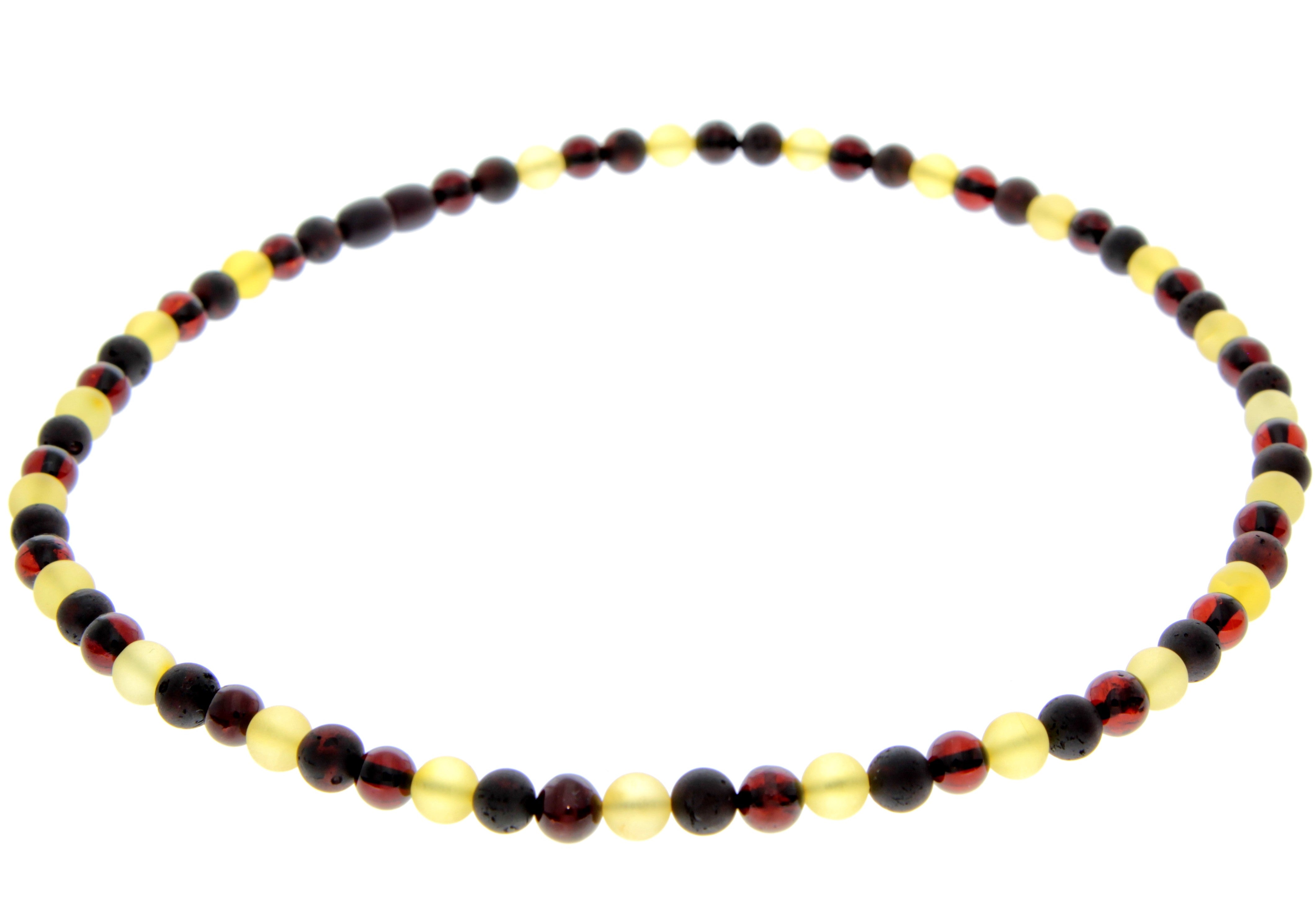 Genuine Baltic Amber Round Beads for Men / Unisex Beaded Necklace. MB022