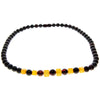 Genuine Baltic Amber Round Beads for Men / Unisex Beaded Necklace. MB025N