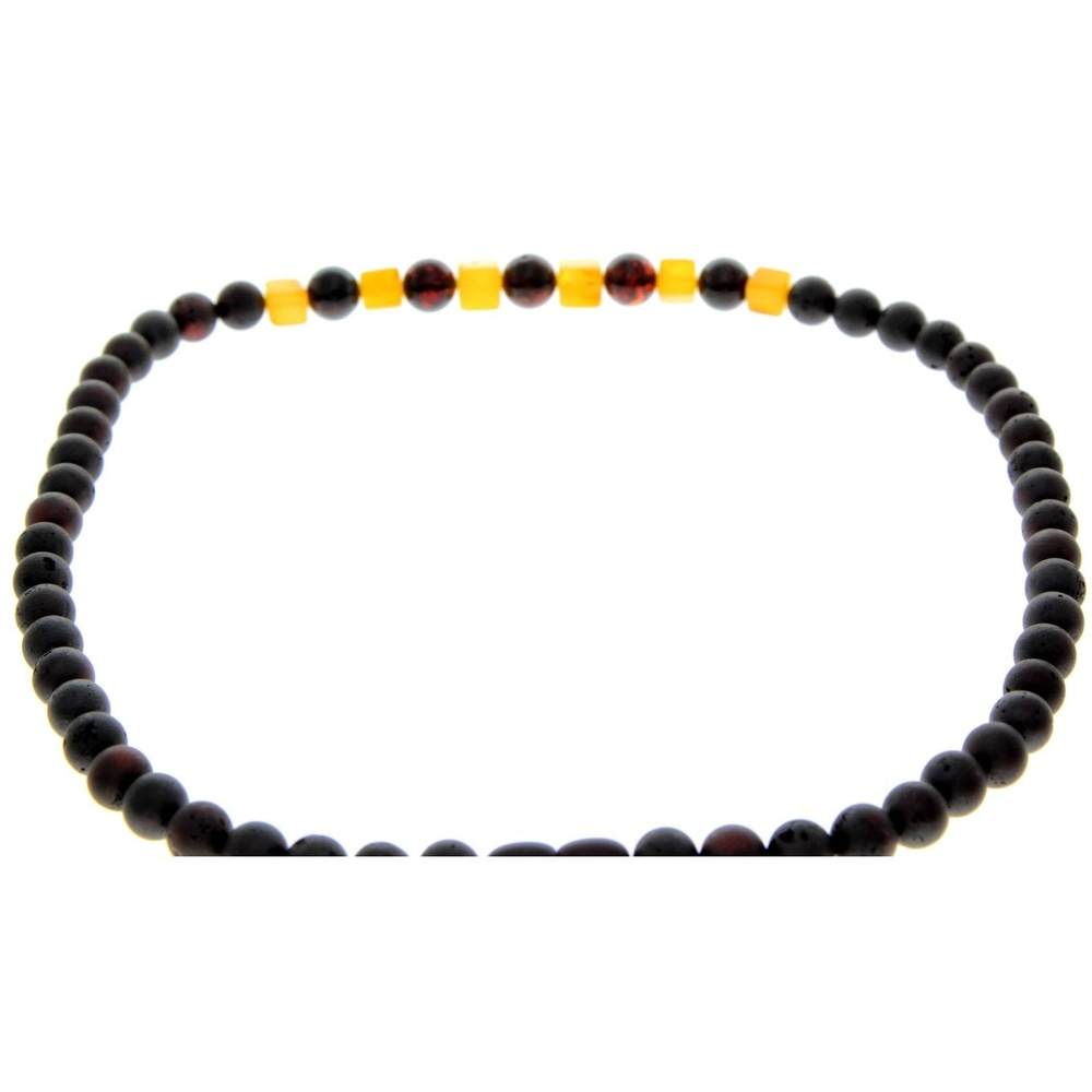 Genuine Baltic Amber Round Beads for Men / Unisex Beaded Necklace. MB025N