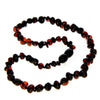 Genuine Baltic Amber Polished Baroque Beaded Necklace in various colours & sizes. All beads knotted in between.