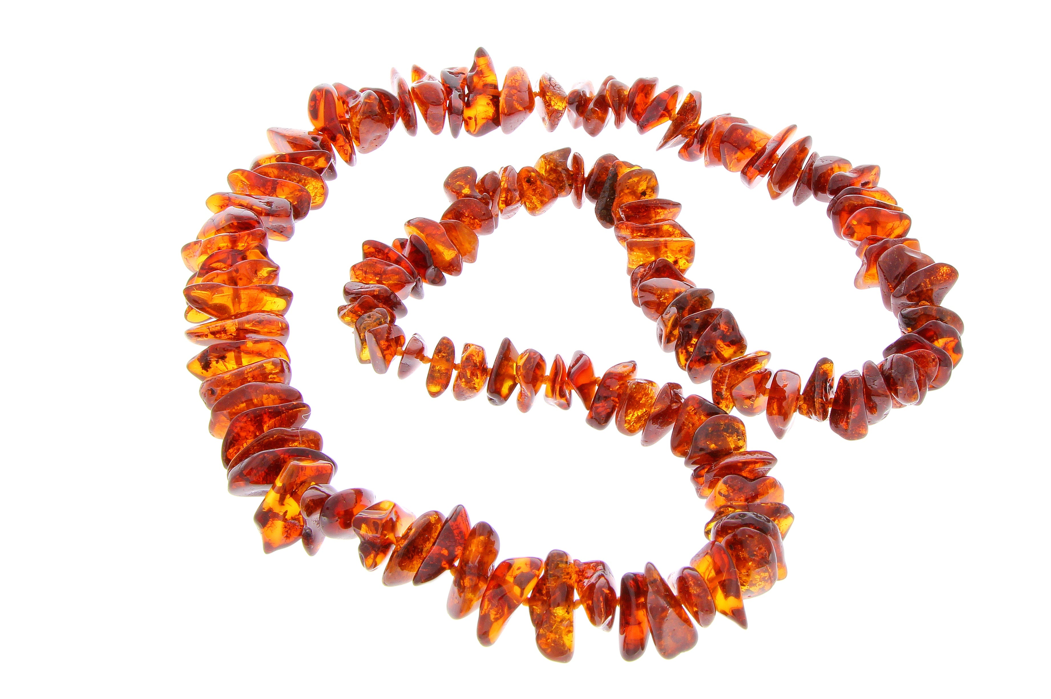 Genuine Baltic Amber Beaded Chips Style Necklace - NE0123