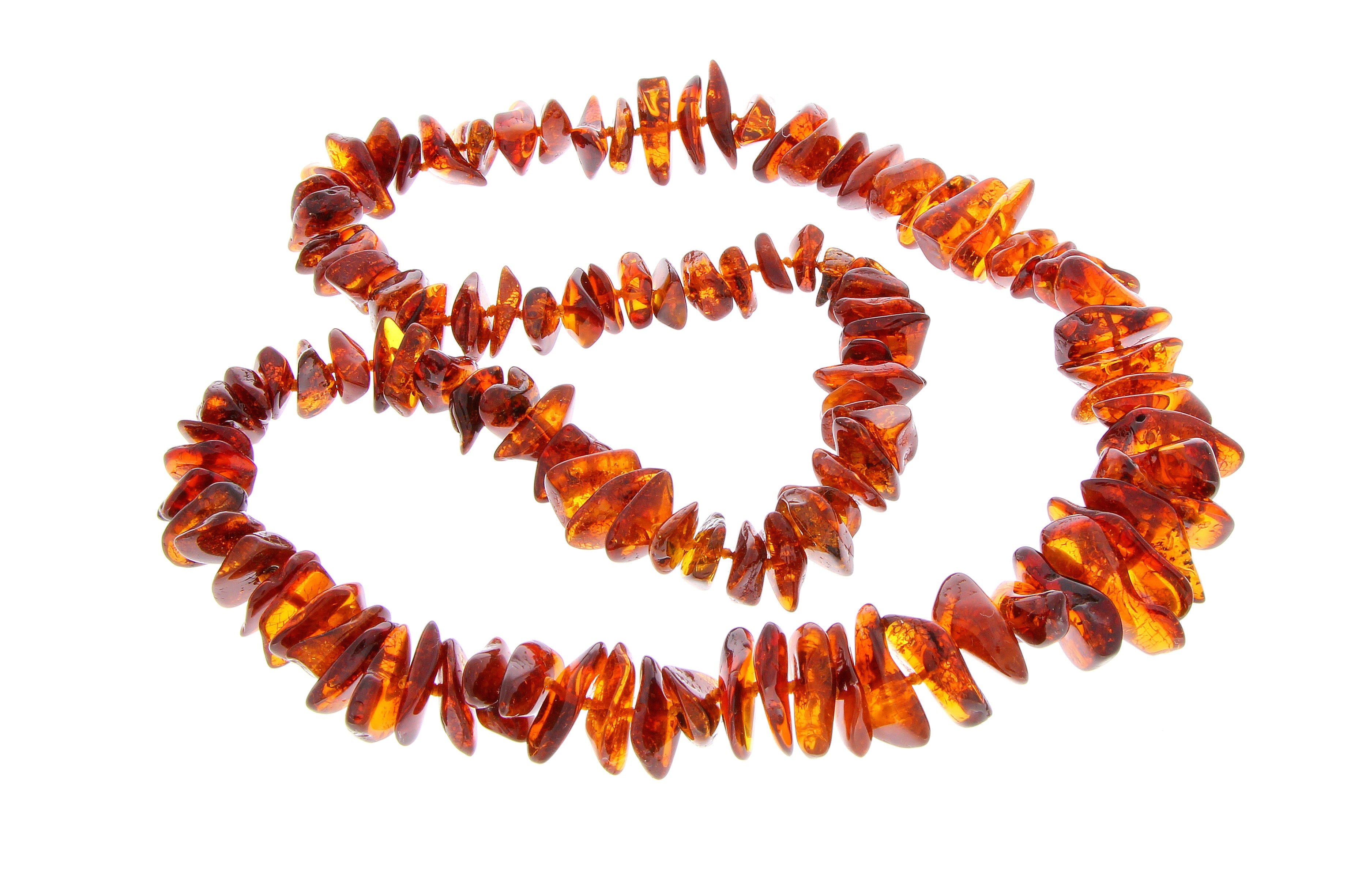 Genuine Baltic Amber Beaded Chips Style Necklace - NE0123