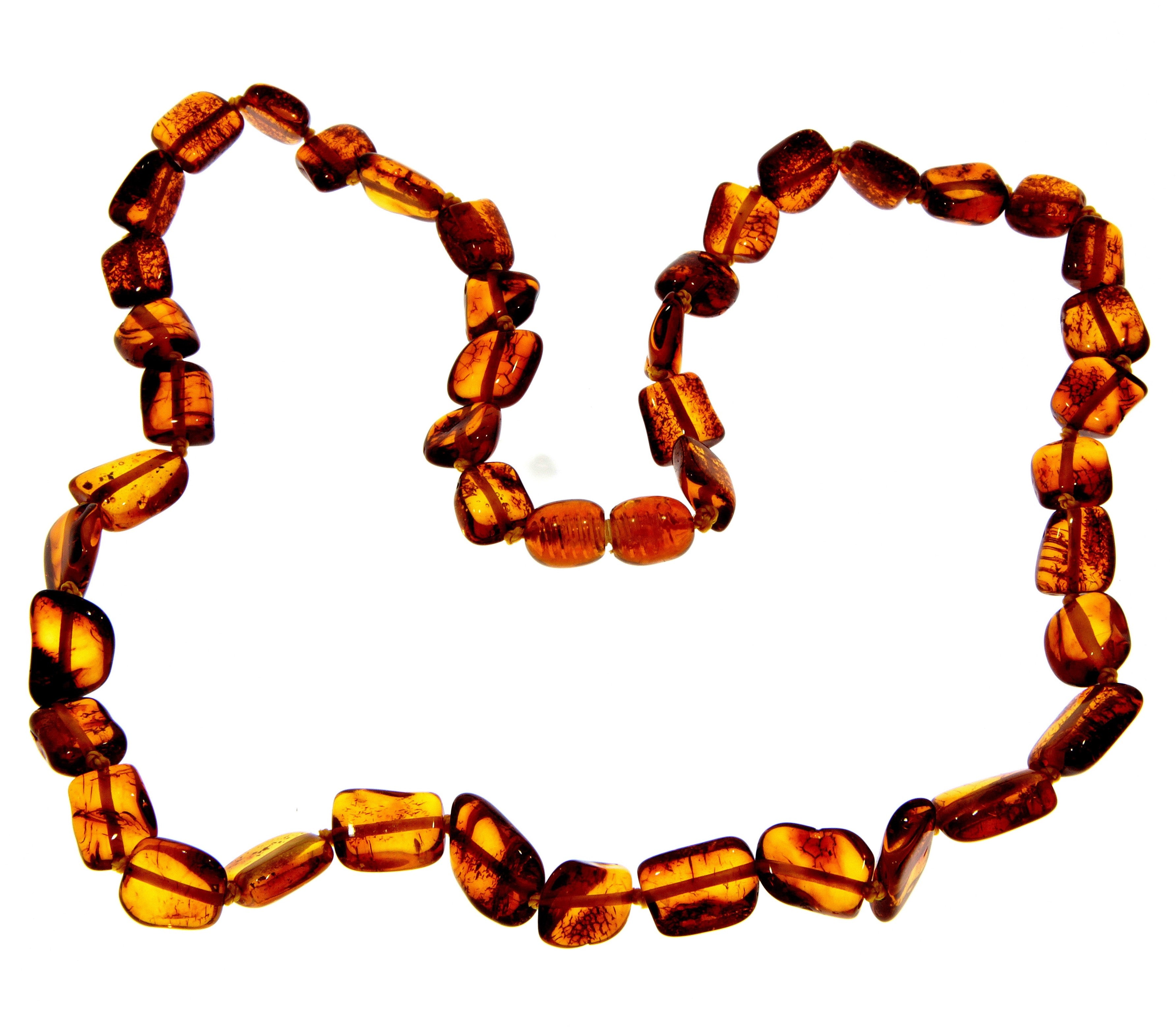 Genuine Baltic Amber Chips Style Luxurious Necklace - NE0199