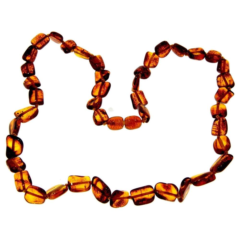 Genuine Baltic Amber Chips Style Luxurious Necklace - NE0199