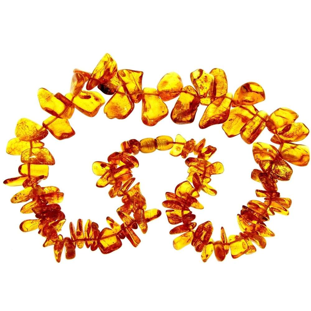 Genuine Baltic Amber Chips Style Luxurious Necklace - NE0200