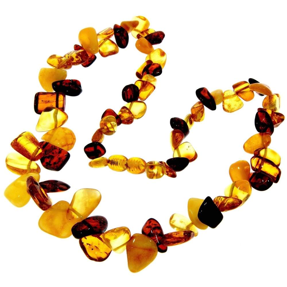 Genuine Baltic Amber Chips Style Luxurious Necklace - NE0200