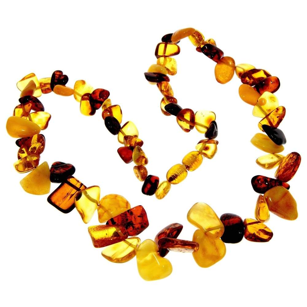 Genuine Baltic Amber Chips Style Luxurious Necklace - NE0200