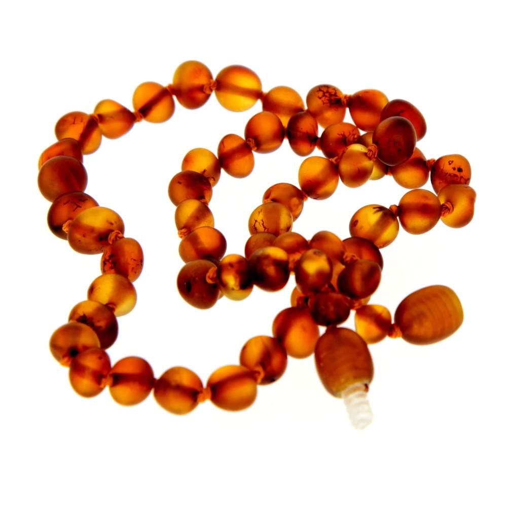 Genuine Baltic Amber Unpolished Raw Baroque Beaded Necklace in various colours & sizes. All beads knotted in between.