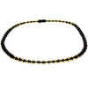 Genuine Baltic Amber Round Faceted Beads for Men / Unisex Beaded Necklace - FACNG18