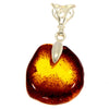 Load image into Gallery viewer, 925 Sterling Silver &amp; Genuine Cognac Baltic Amber Exlusive Unique Pendant - PD1905