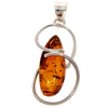 Load image into Gallery viewer, 925 Sterling Silver &amp; Genuine Cognac Baltic Amber Exlusive Unique Pendant - PD2026