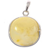 Load image into Gallery viewer, 925 Sterling Silver &amp; Genuine Lemon Baltic Amber Exlusive Unique Pendant - PD2051
