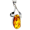 Load image into Gallery viewer, 925 Sterling Silver &amp; Genuine Cognac Baltic Amber Exlusive Unique Pendant - PD2169