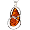 Load image into Gallery viewer, 925 Sterling Silver &amp; Genuine Cognac Baltic Amber Exlusive Unique Pendant - PD2177