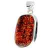 Load image into Gallery viewer, 925 Sterling Silver &amp; Genuine Cognac Baltic Amber Exlusive Unique Pendant - PD2234