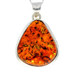 Load image into Gallery viewer, 925 Sterling Silver &amp; Genuine Cognac Baltic Amber Exlusive Unique Pendant - PD2235