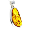 Load image into Gallery viewer, 925 Sterling Silver &amp; Genuine Cognac Baltic Amber Exlusive Unique Pendant - PD2245
