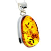 Load image into Gallery viewer, 925 Sterling Silver &amp; Genuine Cognac Baltic Amber Exlusive Unique Pendant - PD2247