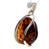 Load image into Gallery viewer, 925 Sterling Silver &amp; Genuine Cognac Baltic Amber Exlusive Unique Pendant - PD2265