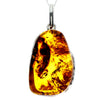 Load image into Gallery viewer, 925 Sterling Silver &amp; Genuine Cognac Baltic Amber Exlusive Unique Pendant - PD2283