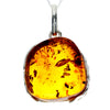 Load image into Gallery viewer, 925 Sterling Silver &amp; Genuine Cognac Baltic Amber Exlusive Unique Pendant - PD2284