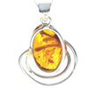 Load image into Gallery viewer, 925 Sterling Silver &amp; Genuine Cognac Baltic Amber Exlusive Unique Pendant - PD2321