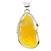 Load image into Gallery viewer, 925 Sterling Silver &amp; Genuine Lemon Baltic Amber Exlusive Unique Pendant - PD2329